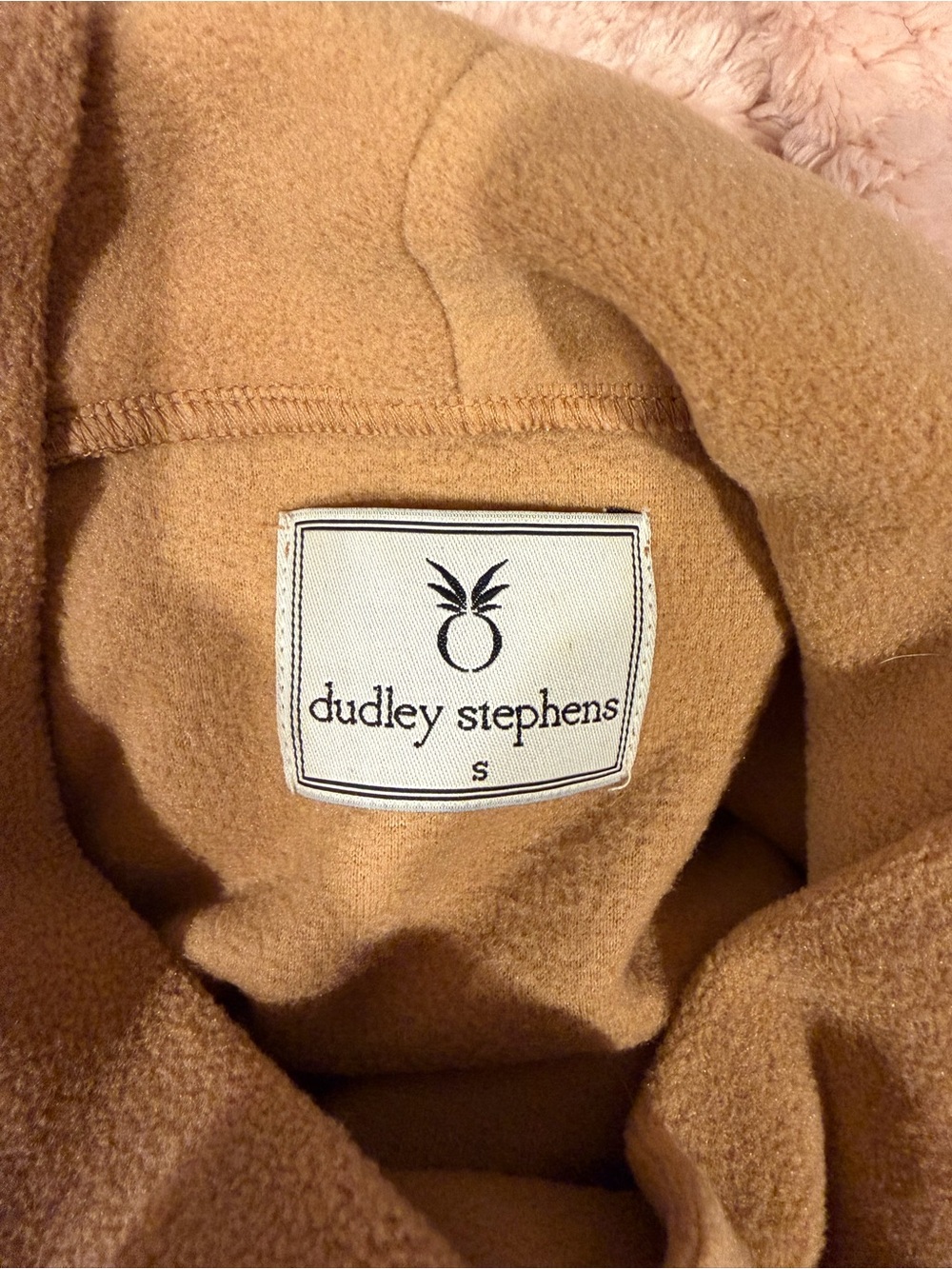 Dudley Stephens Fleece Sweater in Camel Brown